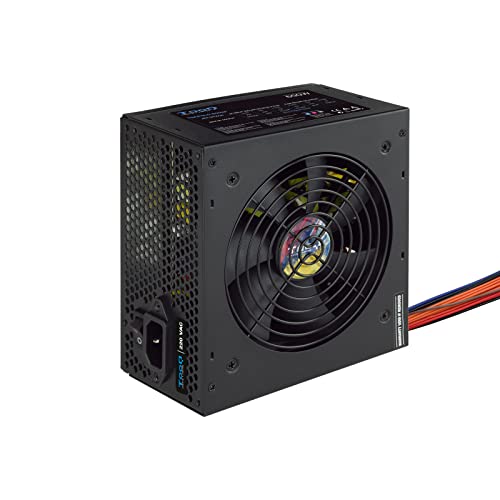 Tooq TQAPOLO-600SP - Fuente de Alimentación ATX 600W con PFC Activo, Negro