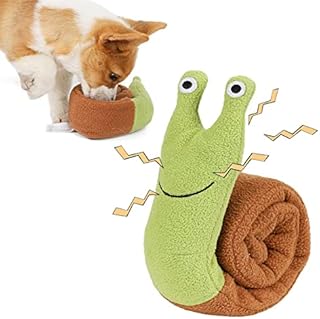 Ceneco Squeak Dog Toys Stress Release Game for Boredom, Interactive Dog Toys, Dog Puzzle Toy IQ Training, Dog Snuffle Toys, Treat Dispensing Toys SuitSnail