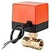 Produktbild Elektrischer Kugelhahn, Schlagart AC 220V Messing Elektrischer Kugelhahn, 2-Wege 3-Draht, 1.6MPa Gewinde, DN15, DN25, kann in Klimaanlagen und Rohrleitungssystemen Verwendet Werden (DN15)