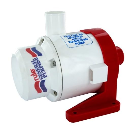 Rule 17A Marine Rule 3800 Marine General Purpose Centrifugal Pump (3800-GPH, 12-Volt) , White/Red