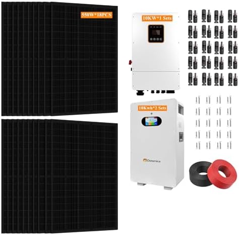 10KW Hybrid Solar Power System Complete Kit 18PCS 550W Solar Pane...