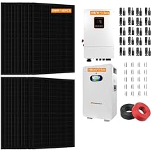 10KW الهجين نظام الطاقة الشمسية مجموعة كاملة 18 PCS 550 W لوحة للطاقة الشمسية 10 KW +1 مجموعات 48 V 10 KW انقسام المرحلة العاكس بنيت في MPPT+ 2 مجموعات-51.2 V 206 Ah 10 kwh تخزين البيت كله LiFePO4 بطارية ليثيوم