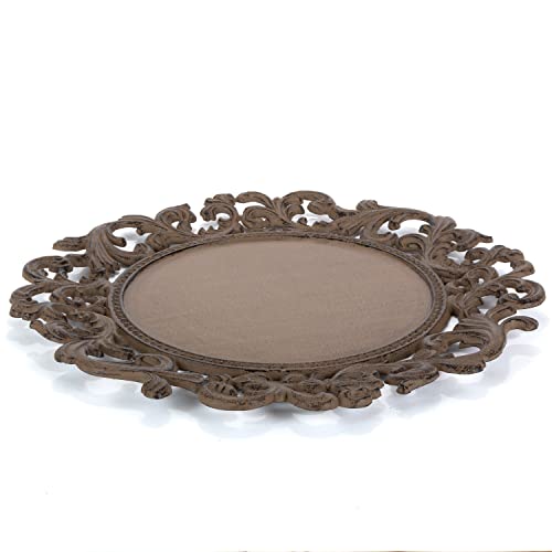 GG-Collection-14-Inch-Diameter-Acanthus-Leaf-Ornate-Brown-Metal-Chargers-Set-of-4