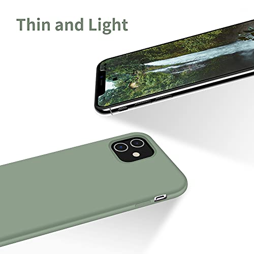 Otofly Designed For Iphone 11 Case,[Silky And Soft Touch Series] Premium Soft Liquid Silicone Rubber Full-Body Protective Bumper Case For Iphone 11 6.1 Inch,Calke Green thumb #3