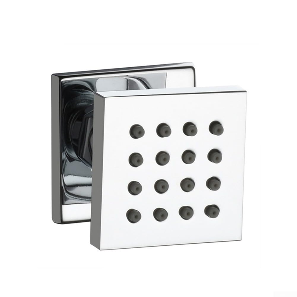 Square Solid Brass Shower Body Spray Jets with Adjustable Hydrotherapy Massage Nozzles, Chrome Finish, for Bathroom Plumbing Fixtures(NPT1/2)
