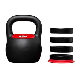 Rep Fitness Adjustable Kettlebell with Matte Powder Coating – Quickly Select From Multiple KG or LB Weight Options for HIIT and Cross-Training Workouts