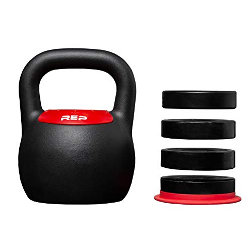 Rep Fitness Adjustable Kettlebell | Weight Set for Home Gym | Strength Training Equipment for Men & Women | Compact Steel Bell with Ergonomic Handle | 20–40 lb (9–18 kg) Variable Options
