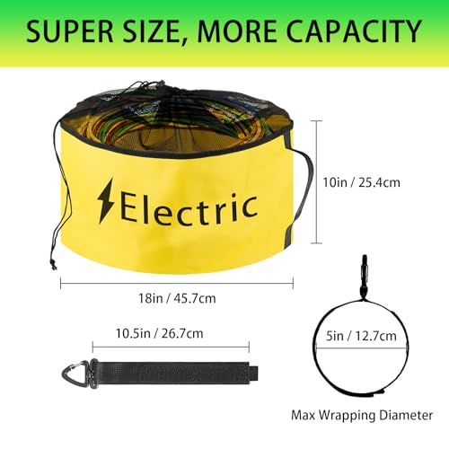 Image of RV Hose Storage Bag, RV Accessories Storage Bag with 4 Storage bag, Drawstring Mesh Top, RV Equipment Storage Organizer Bag for Sewer Hoses,Fresh /Black Water Hoses and Electrical Cords