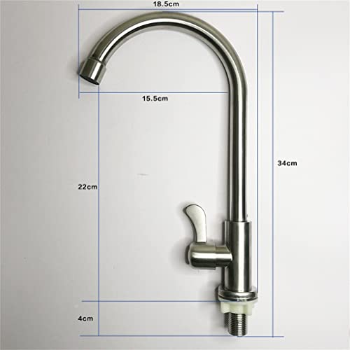 Robinet de cuisine acier inoxydable 304 mitigeur eau froide simple