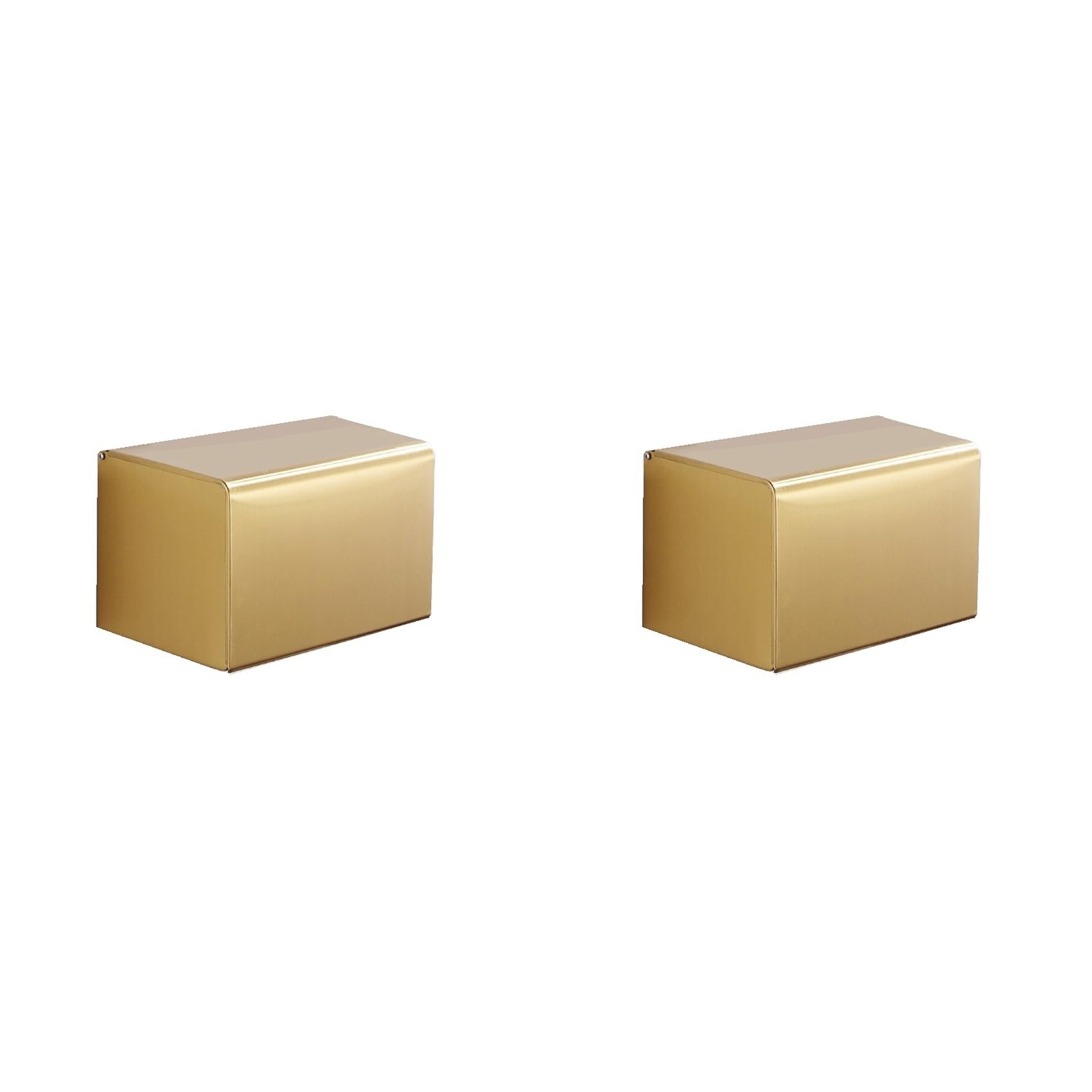 Hndhbfgrt 2X Bathroom Storage Paper Rack Waterproof Tissue Holder Bathroom Accessories Golden Toilet Paper Rack