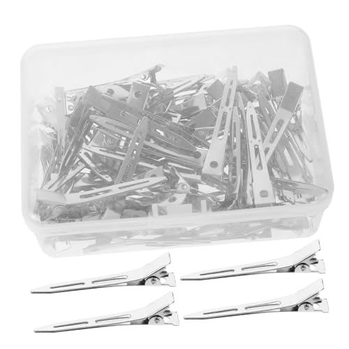 Pinces à cheveux métal en boîte lot de 2 pour sectionnement et coiffure en acier inoxydable