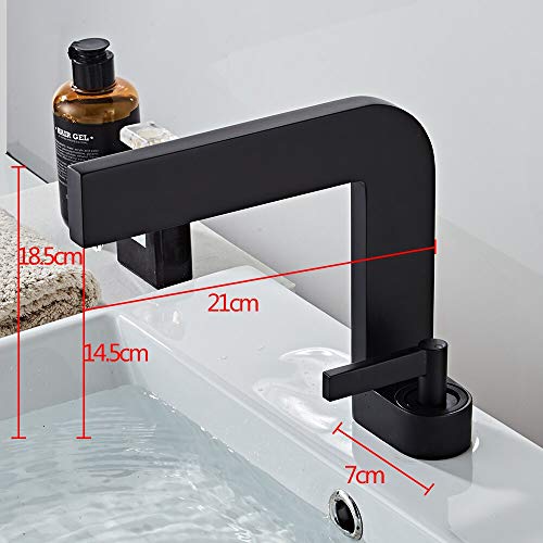 Robinet de lavabo moderne carré sans fuite pour évier de bain