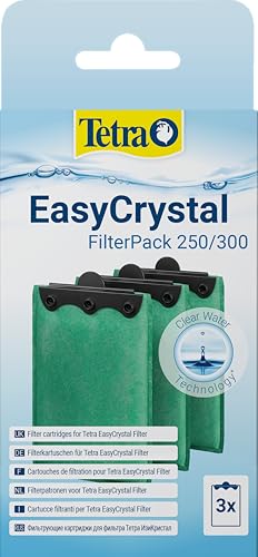 Tetra EasyCrystal Filter Pack 250/300, Filtermaterial für EasyCrystal Innenfilter, geeignet für Aquarien von 15-60 Liter, 3 Stück