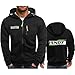 Produktbild SHAMMA 2023 Herrenjacke für FENDT Zip Up Hoodies Casual Cardigans Sweatshirt Leichter Pullover Langarm Hoody Frühling Herbst Oberbekleidung für Männer-Black||M