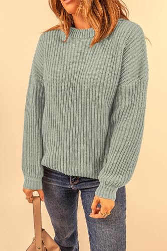 PRETTYGARDEN Fall Sweaters for Women 2025 Fashion Long Sleeve Casual Ribbed Knit Winter Clothes Pullover Jumper Tops