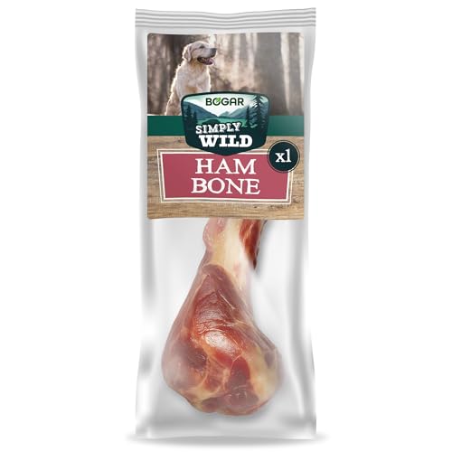 Bogar - Simply Wild - Chuches para Perros - Snacks Naturales como Suplemento Alimenticio - Hueso de Jamón Seco - 100% Fémur de Cerdo - Premios Saludables para Mascotas - Ayuda a la Masticación