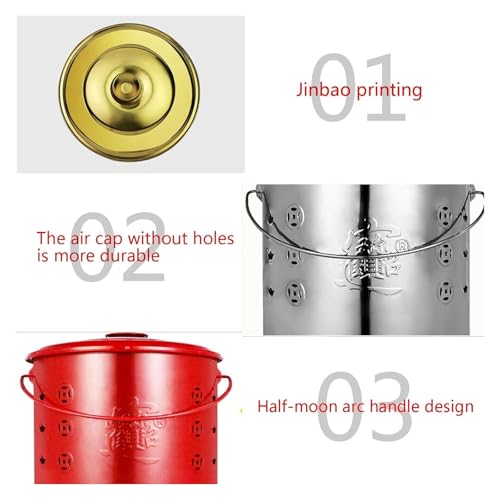 Extra Large Smokeless Stainless Steel Burn Barrel Incinerator with Lid - Durable Garden Fire Bin for Efficient Waste Burning, Outdoor Fire Pit, Backyard Fire Disposal