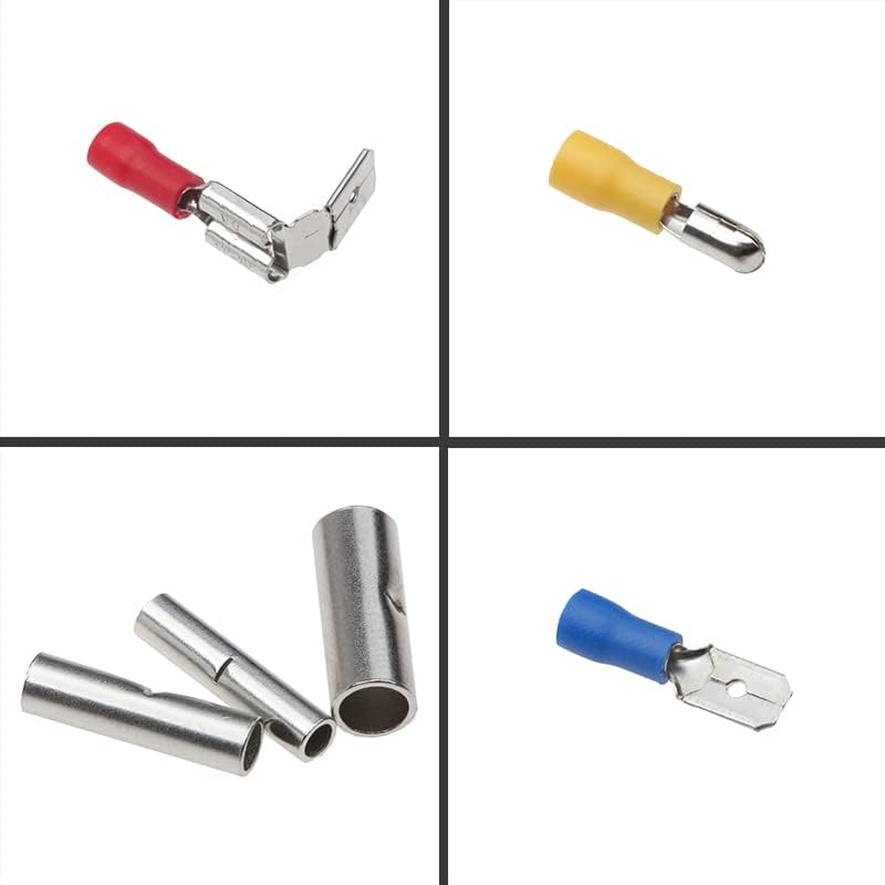 330PCS PVC/Bare Terminal Connector Assortment Set Insulated Electrical Wire Cable Spade Piggy Back Crimping Connectors