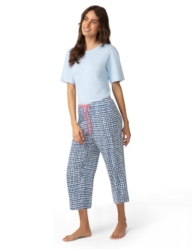 Image of HUE Women's Spring Pajama Separates Soft Whimsical Print Pjs with Flowers, Animals, Garden Themed Pjs, Cocktails