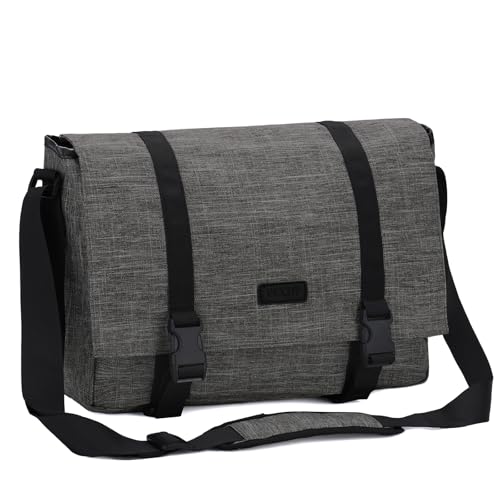 VASCHY Messenger Bag,Water Resistant Casual Lightweight Slim Crossbody Shoulder Bag for Men Women Work School for 14in Laptop
