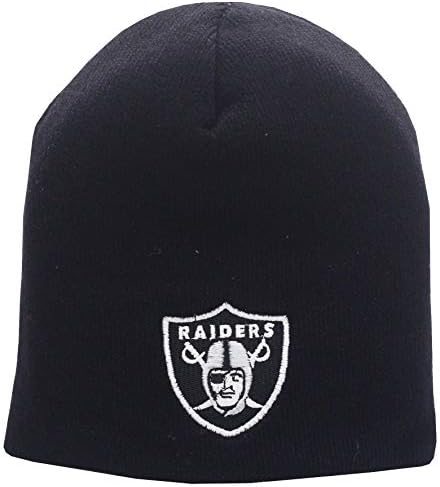 Black Skull Raiders Logo Knit Hat