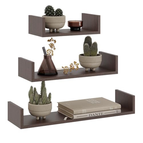 KUBUTKU Juego de 3 Estantes de Pared Baldas