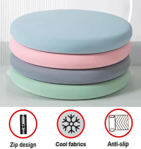 Coussin de chaise rond contre les assises dures | Mousse mémoire de forme 40cm vert clair