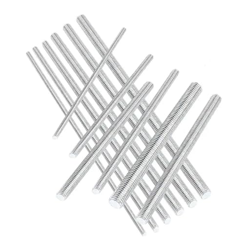 304 Stainless Steel Threaded Rod M2-M20, 250mm/500mm Length, All Thread Stud Bar 1pcs(M2x250mm)