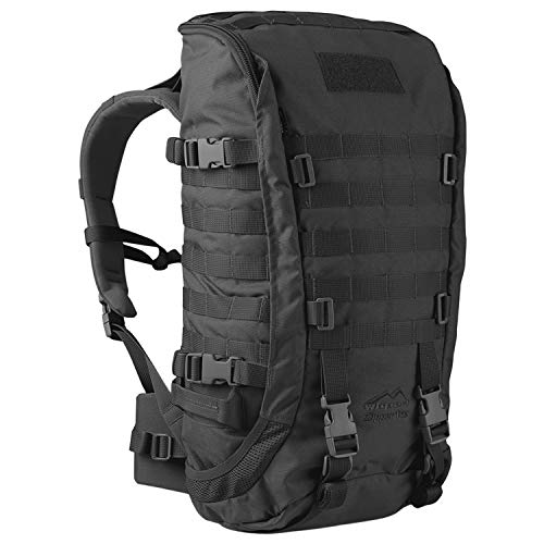 Wisport schwarzer Reiserucksack groß Damen Herren + inkl. E-Book | Traveller Rucksack | Travel Pack | Tourenrucksack wandern | Wanderrucksack| Reise | Cordura | Zipperfox 40L Black