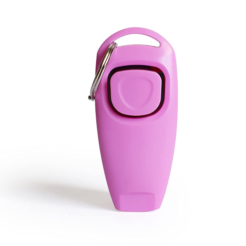 SagaSave Sifflet 2 en 1 pour chien - Clicker de dressage pour chien - Clicker efficace - Clicker d'entraînement pour chats et chiots - Rose