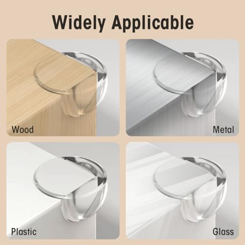 Image of 24 Pack Corner Protector Baby, Table Corner Protectors for Furniture, Table Corner Covers Baby Safety, Furniture Edge Bumpers, Transparent Round Corner Covers