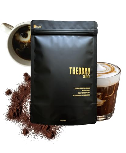 DCAF TheoBru - Theobromine-Enhanced Premium Decaf Instant Coffee, 30 Cups