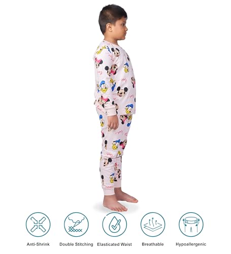 Image of Hestia | H.NSG.7 | Kids Nightwear | Sleepwear | Cotton | Trouser Full Sleeves Tshirt | Elastic Waist | Night Dress with Pyjama Tshirts for Boys | Breathable Fabric | Set 1