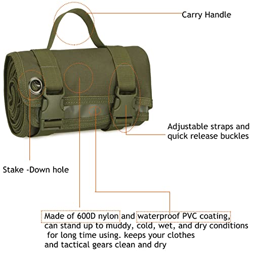Jffcestore Tactical Shooting Non Padded Mat,Durable Roll Up Shooting Non-Slip Mat And Shooting Rest Bags Hunting Accessories,Hunting Mats For Shooters (Green) #TOP1
