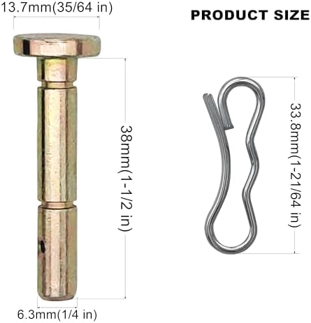 YGQ 738-04124A Shear Pins Cotter Pins kit 714-04040 .25" X 1.50" Compatible with MTD Cub Cadet Troy-Bilt Craftsman Two-Stage 2X 3X Snow Thrower Blower