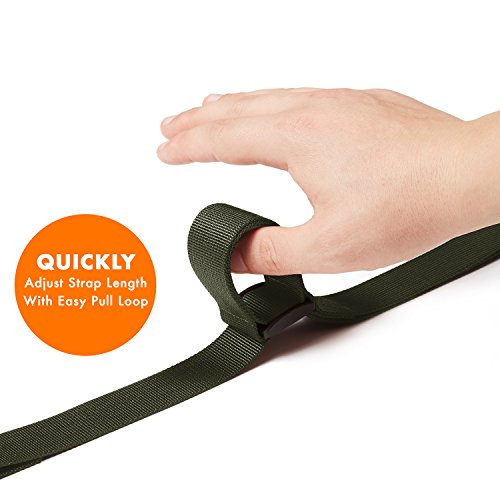 Eagle Rock Gear 550 Paracord 2 Point Gun Sling For Rifles, Shotguns, Crossbows, Airsoft - With Easy Adjustable Strap, Hk Clips, Swivels (Army Green) #TOP3