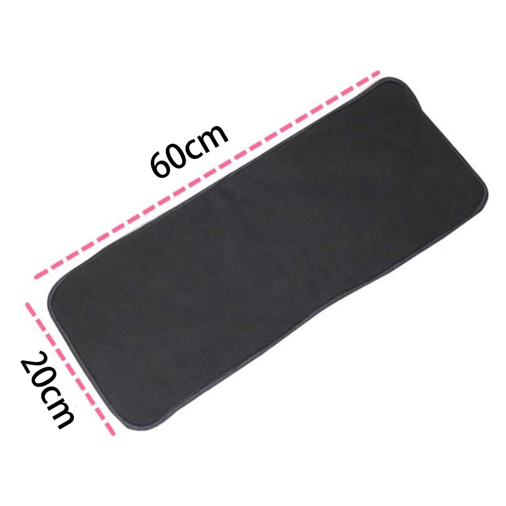 Inserto per pannolini per adulti - Inserti in microfibra di bambù per adulti Pannolini di stoffa lavabili e super assorbenti Inserti per pannolini (5 strati-nero)