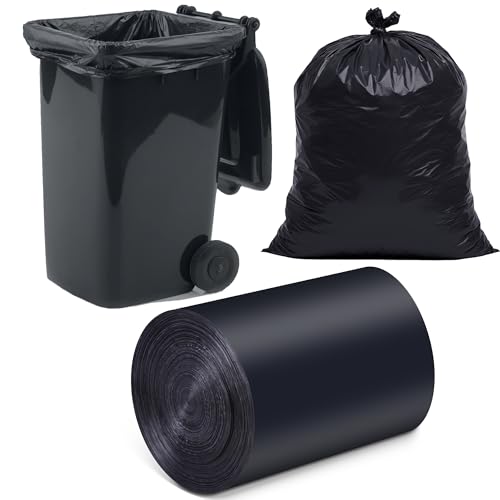 Image of O2frepak 45 Gallon Multipurpose Tear-Resistant Trash Bags,Heavy Duty,Tastless and Black Garbage Bags (20 Count, 100x120cm)