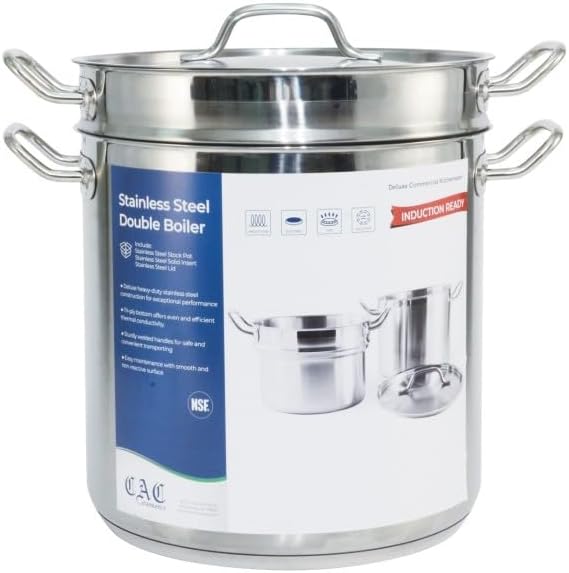 CAC China SPDB-20S Stainless Steel Double Boiler 20 Qt. - 1 set