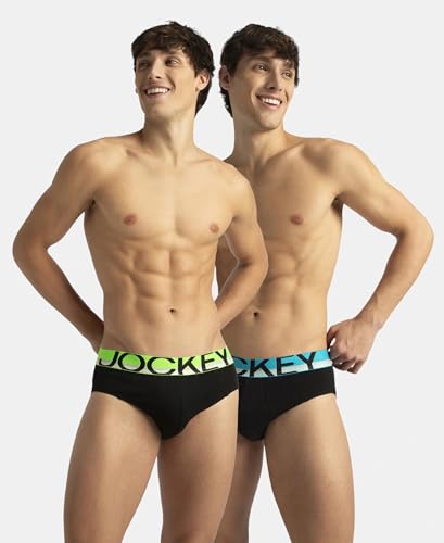 Image of Jockey FP01 Men's Super Combed Cotton Solid Brief with Ultrasoft Waistband