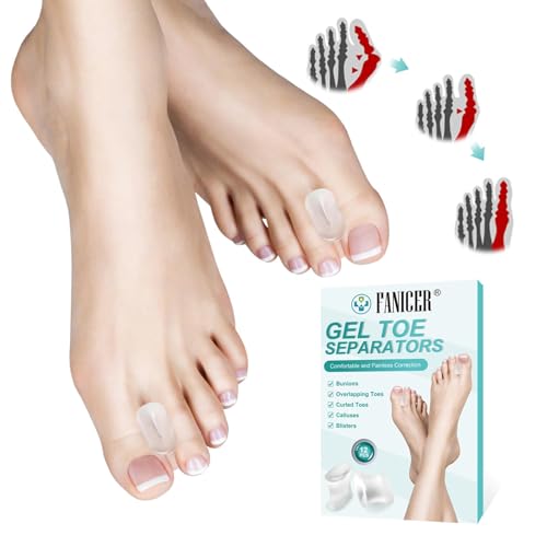 Questi separatori per le dita dei piedi in gel sono molto leggeri e morbidi, facili da pulire e riutilizzabili, rendendoli così piacevoli da indossare per tutto il giorno. I separatori per le dita sovrapposte sono progettati ergonomicamene e si adattano perfettamente alle tue dita.