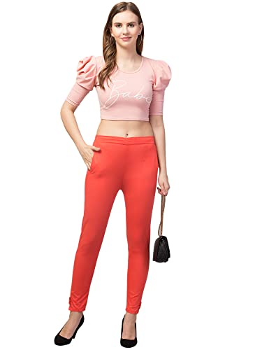 Image of Qute Women's Regular Fit Cotton Blend Casual Trousers (Pack of 1)