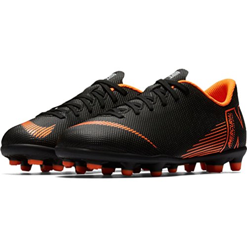 Nike Kids Vapor 12 Club MG Soccer (Toddler/Little Kid/Big Kid) Black/Total Orange/White 5.5