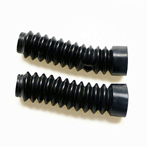 Black Front Fork Boots Rubber Dust 