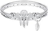 【Exquisite Form】: Das markanteste Traumfänger-Armband eines Indianerstammes, eine Traumfänger-Perle in der Mitte und zwei ausgehöhlte Perlen an der Seite haben die Wirkung, schlechte Laune und Pech zu vertreiben, helfen Ihnen, Albträume und Negativ zu vertreiben Energie in Ihren Schlafträumen.