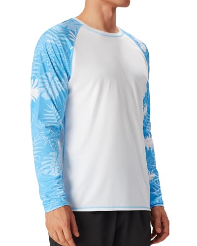 Image of FISHEAL Mens Long Sleeve Fishing Camo Shirts, UPF 50+ Sun Swim Rash Guard
