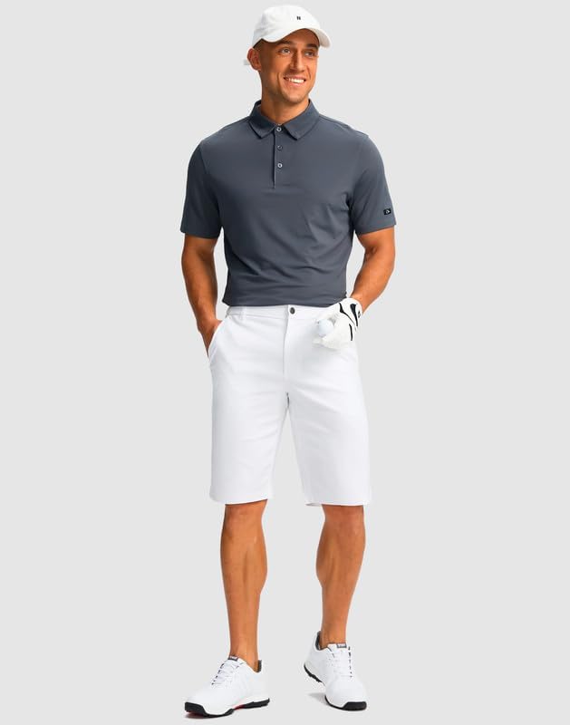 Men's Golf Shorts with 5 Pockets 11" Inseam Stretch Quick Dry Casual Work Dress Shorts for Men - Image 6