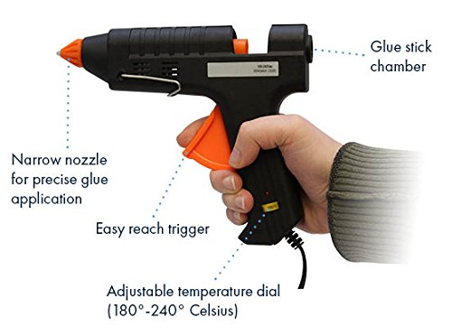 Aven 17621 Hot Glue Gun 60W with Plastic Travel Case