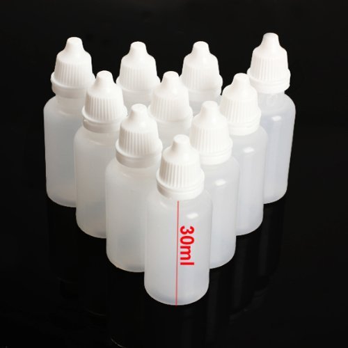 Plastic Dropping Bottles, 30ml, 12 Pack