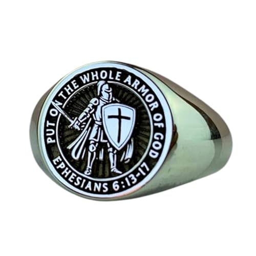 WORLD WIDE GEMS Armadura de oro en plata de ley 925 | Anillo bañado en plata | Anillo de sello redondo de 16 x 16 mm | Tallas de banda: EE. UU. 5-12,5 | WDRG_0817